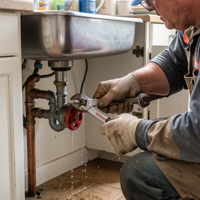 Emergency burst pipe repair project