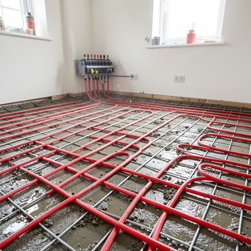 Underfloor heating installation project