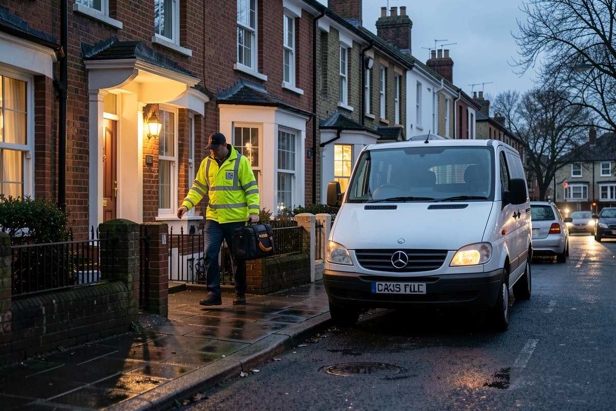 Emergency plumber responding to a call-out