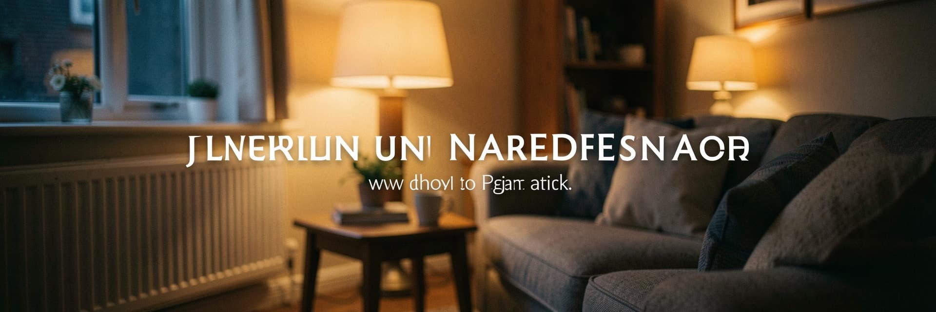 Cosy UK home interior background